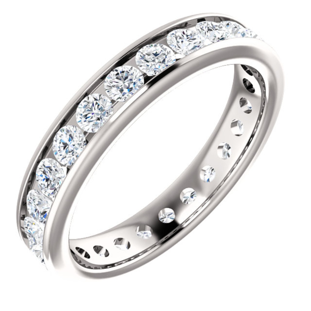 Lab Grown Channel Setting Eternity Diamond Ring